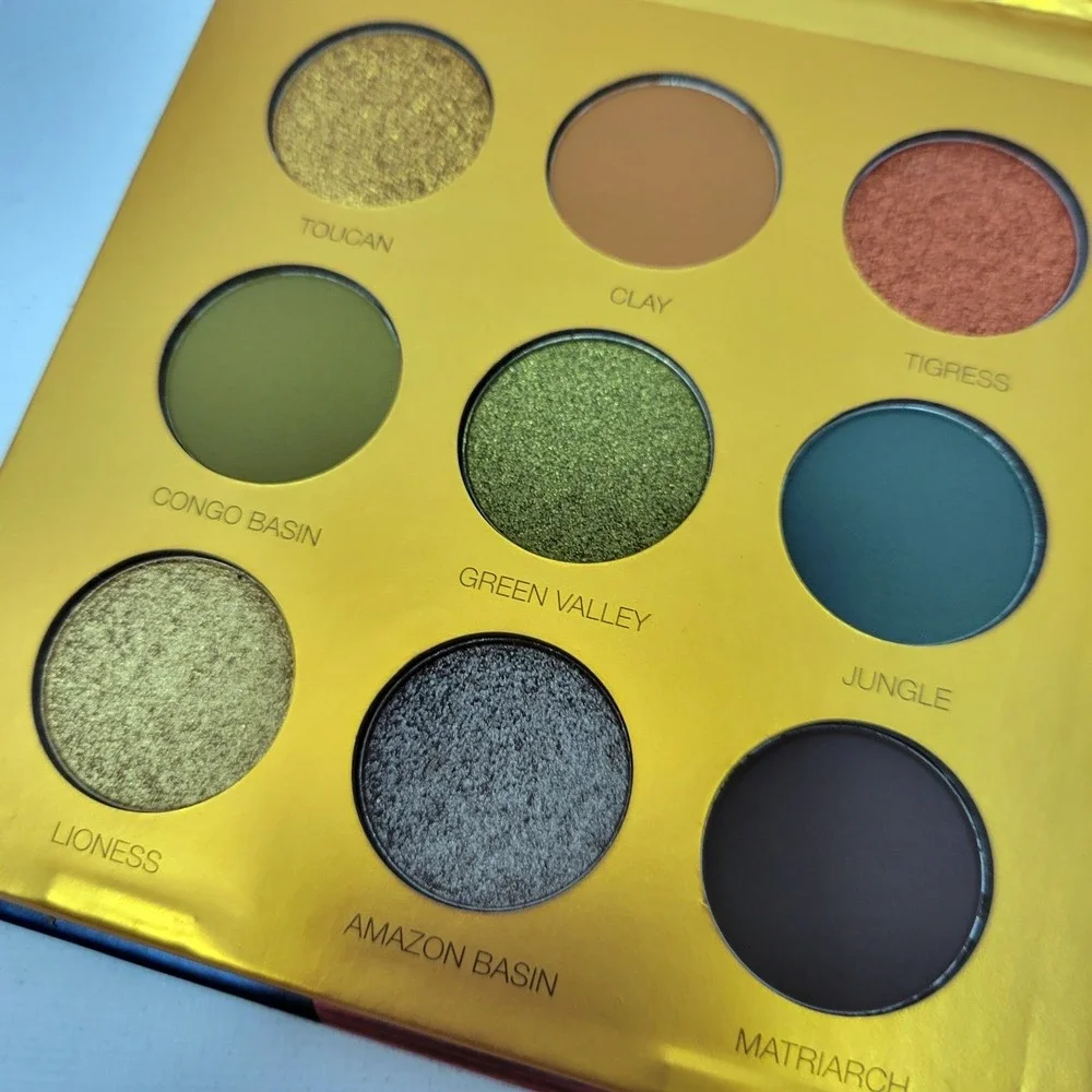 NEW Coloured Raine Safari Raine Eyeshadow Palette 9 Colors‎ Mirror Greens Blues